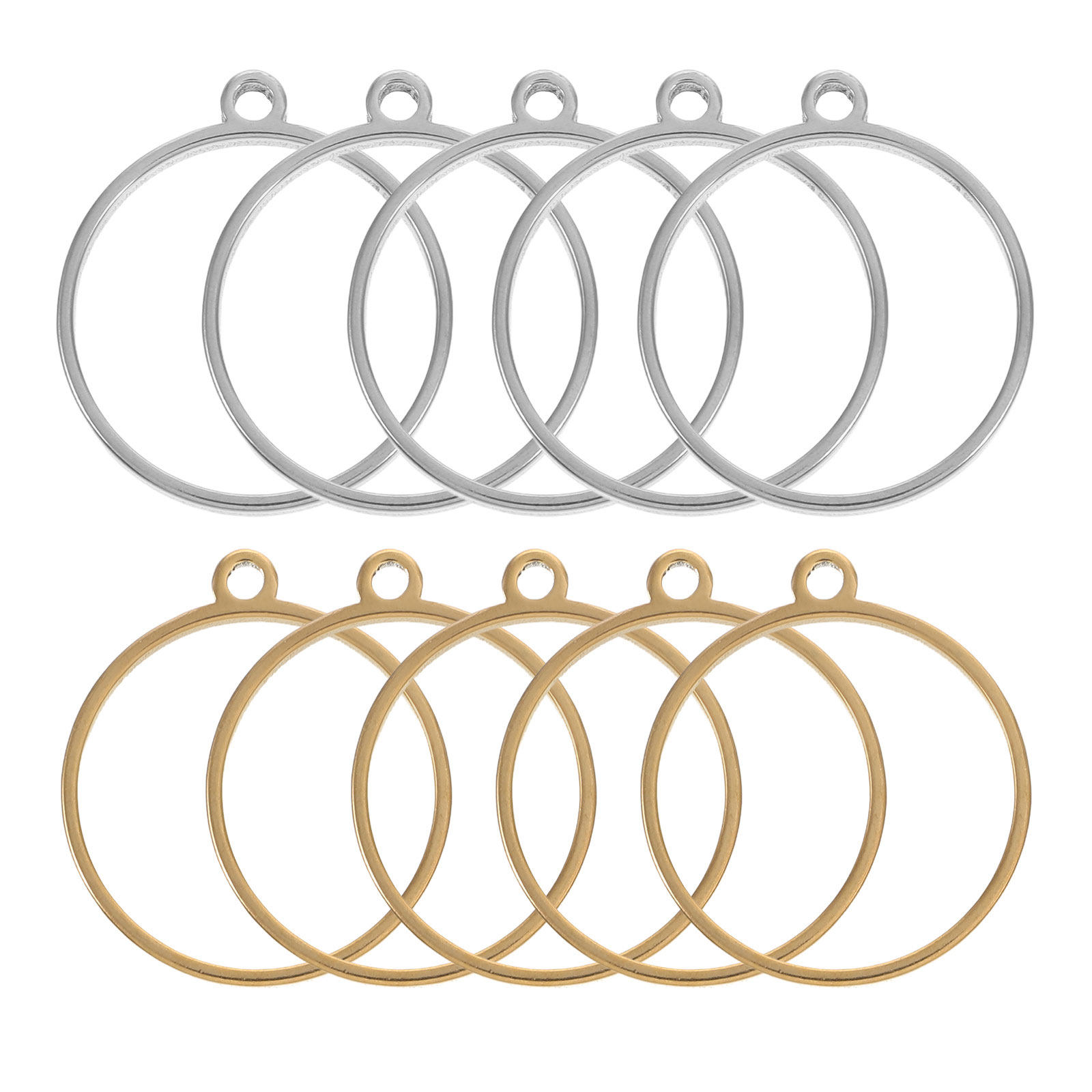 Bezels Pendant Resin - 20Pcs Stainless Steel Hollow Frame Open