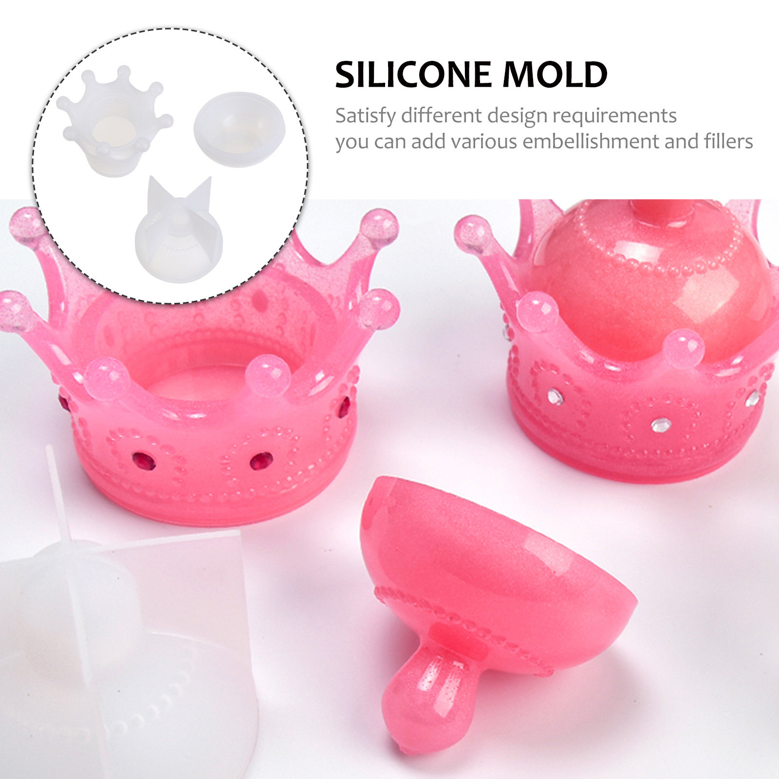 Resin Art Epoxy - 2Pcs Small Portable Crown Epoxy Mold