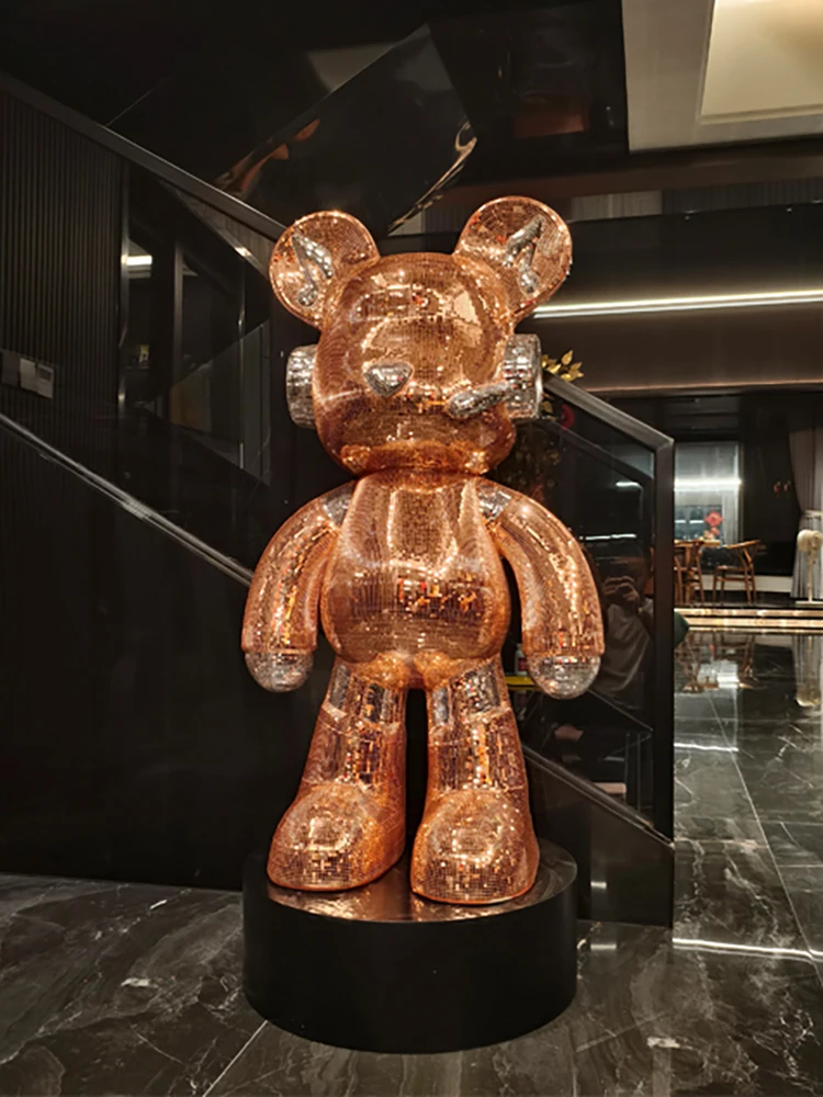 Resin Art Floor - Home Decor 81CM Bear Sculpture Bluetooth
