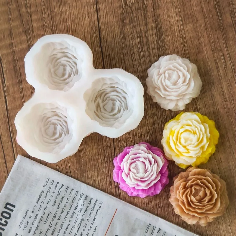 Resin Art Kit With Molds - Peony Flower Candle Silicone Mold 3D