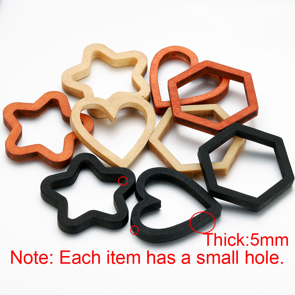 10pcs Wood Heart Square Silico - огляд і ціна Bezels Pendant Resin