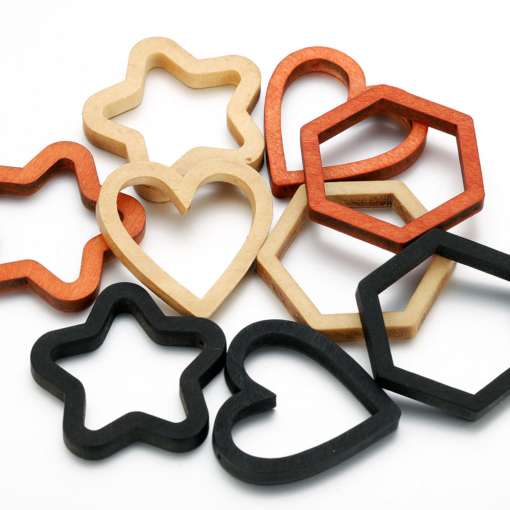 10pcs Wood Heart Square Silico - огляд і ціна Bezels Pendant Resin