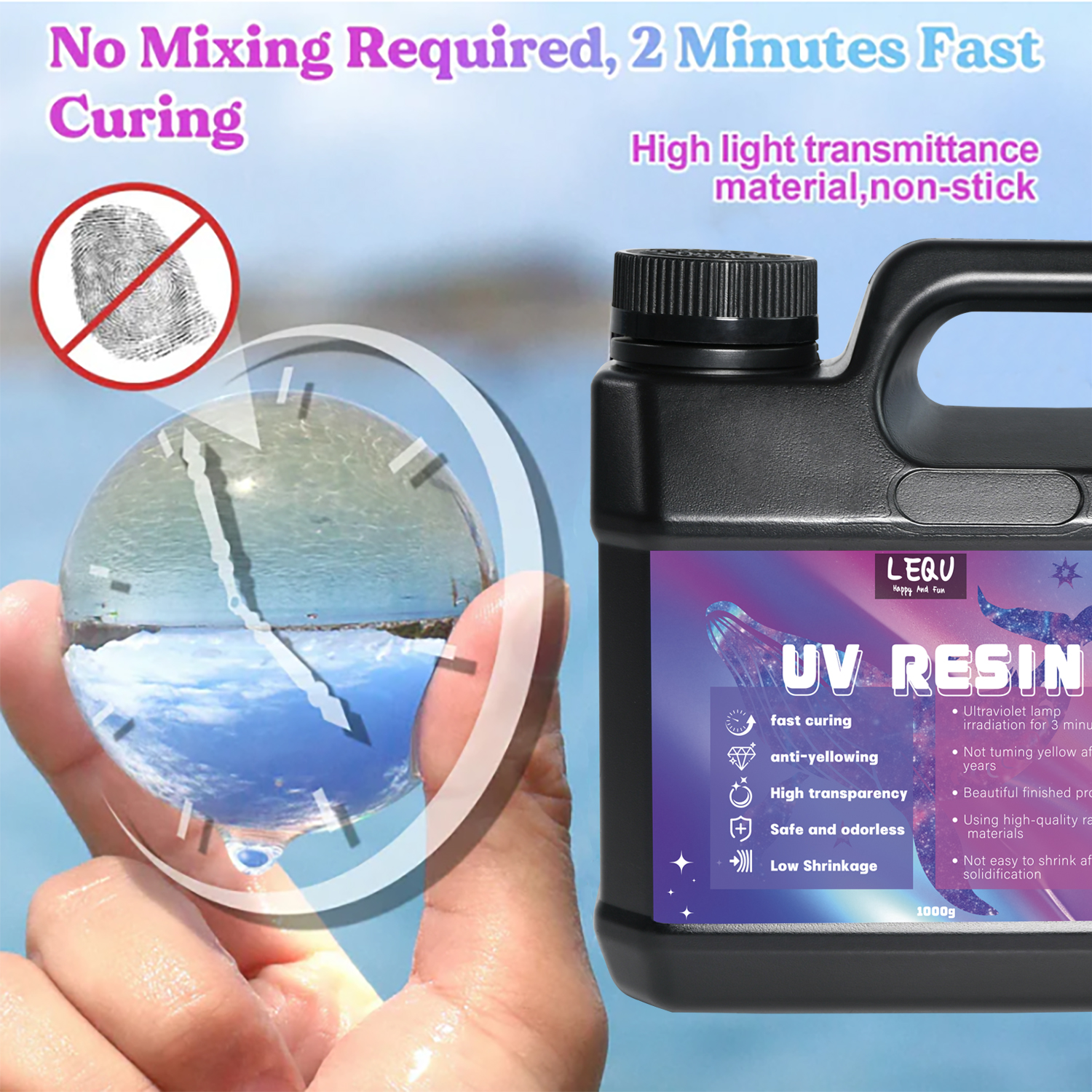 Bulk UV Resin Crystal Clear La - огляд і ціна Resin Art Epoxy
