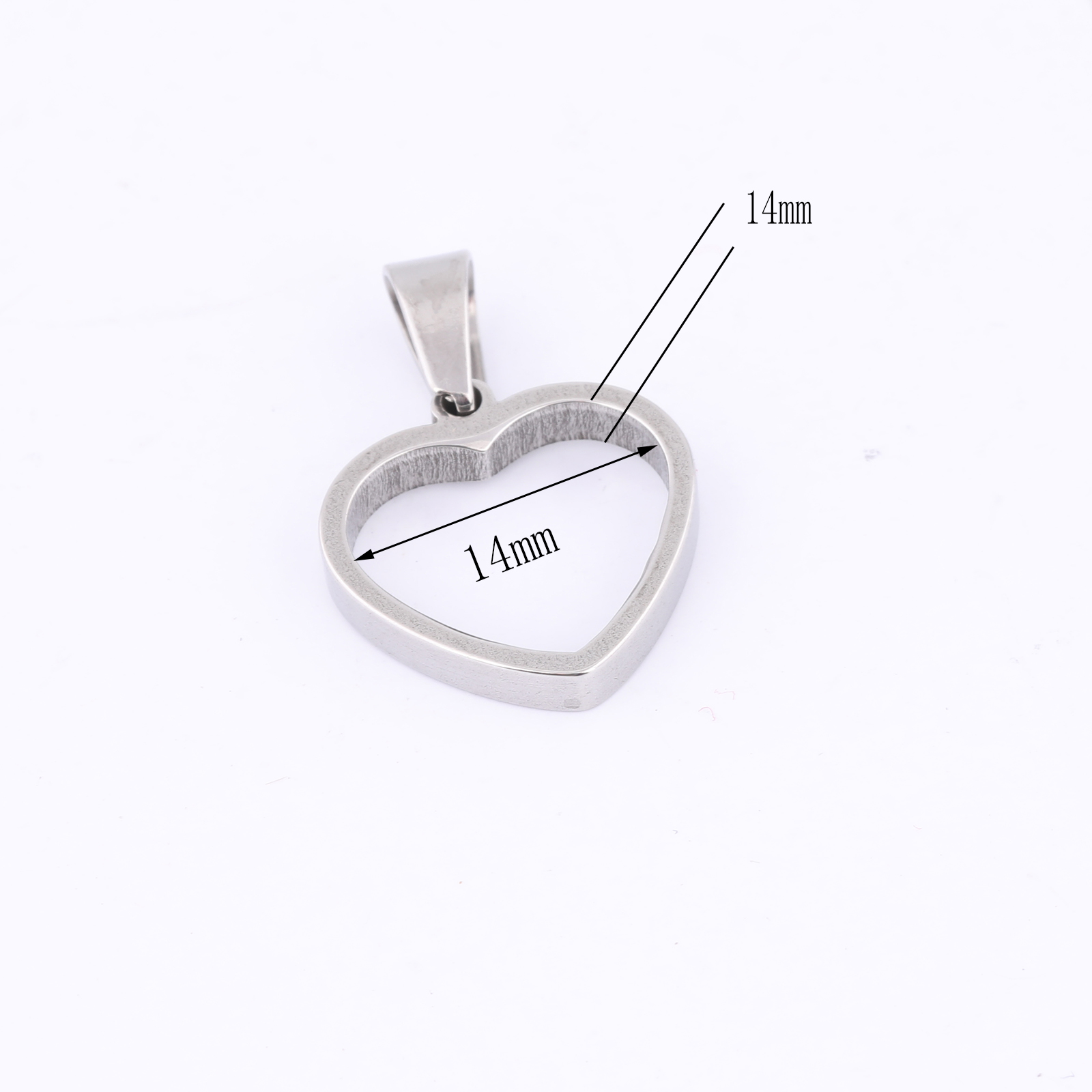 10pcs Stainless Steel 14mm Hea - огляд і ціна Bezels Pendant Resin