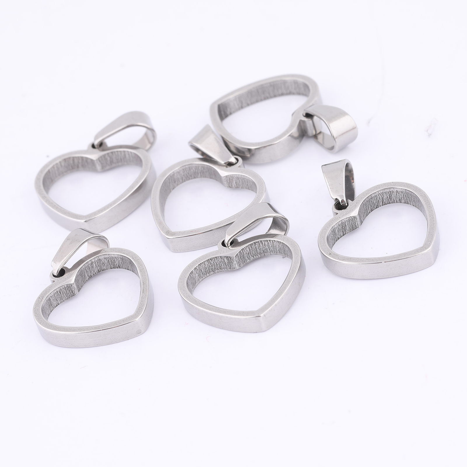10pcs Stainless Steel 14mm Hea - огляд і ціна Bezels Pendant Resin
