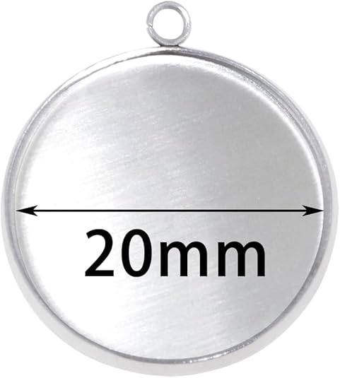 20 Pieces Stainless Steel Roun - огляд і ціна Bezels Pendant Resin