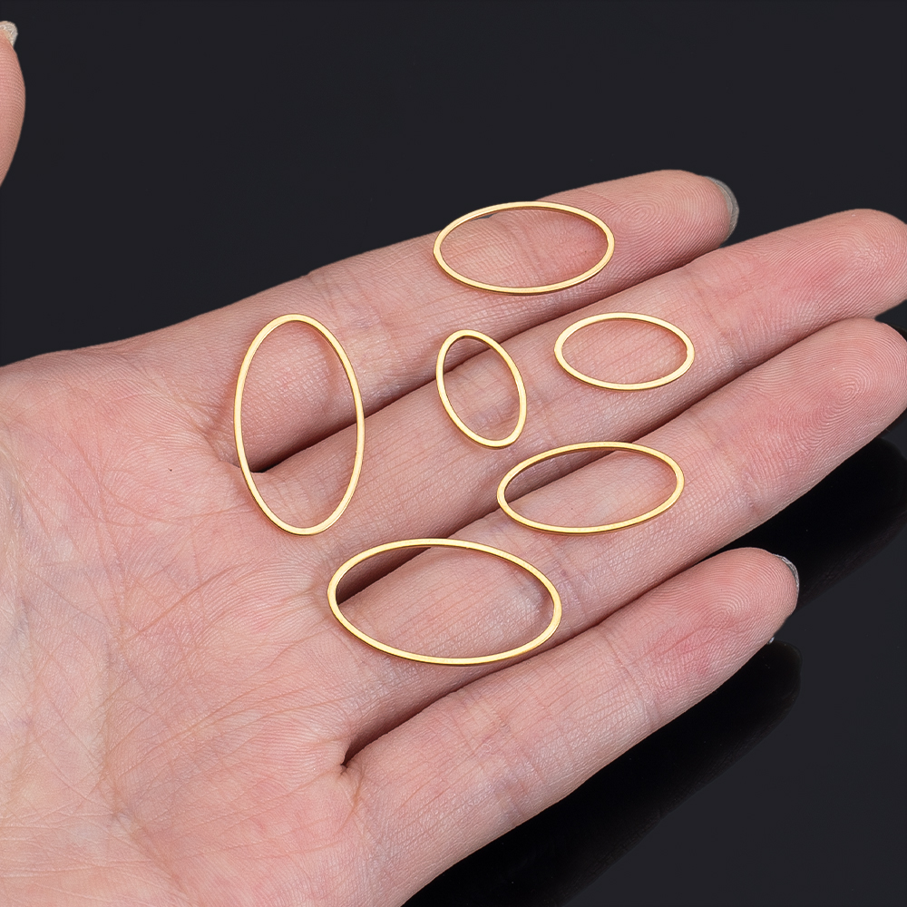 10pcs Stainless Steel Oval Cha - огляд і ціна Bezels Pendant Resin