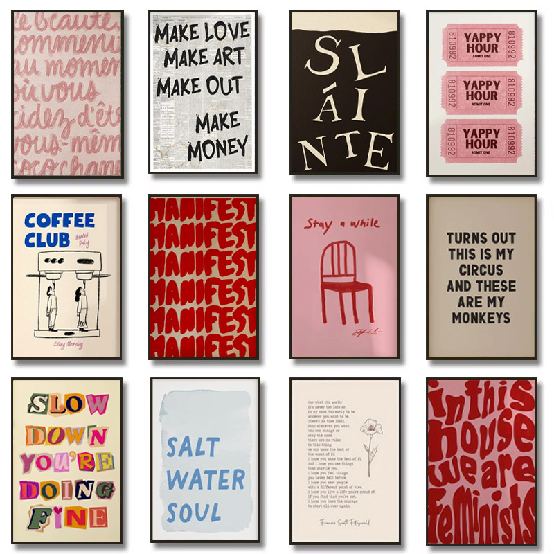 Simple Trendy Text Printing Po - огляд і ціна Resin Art Wall