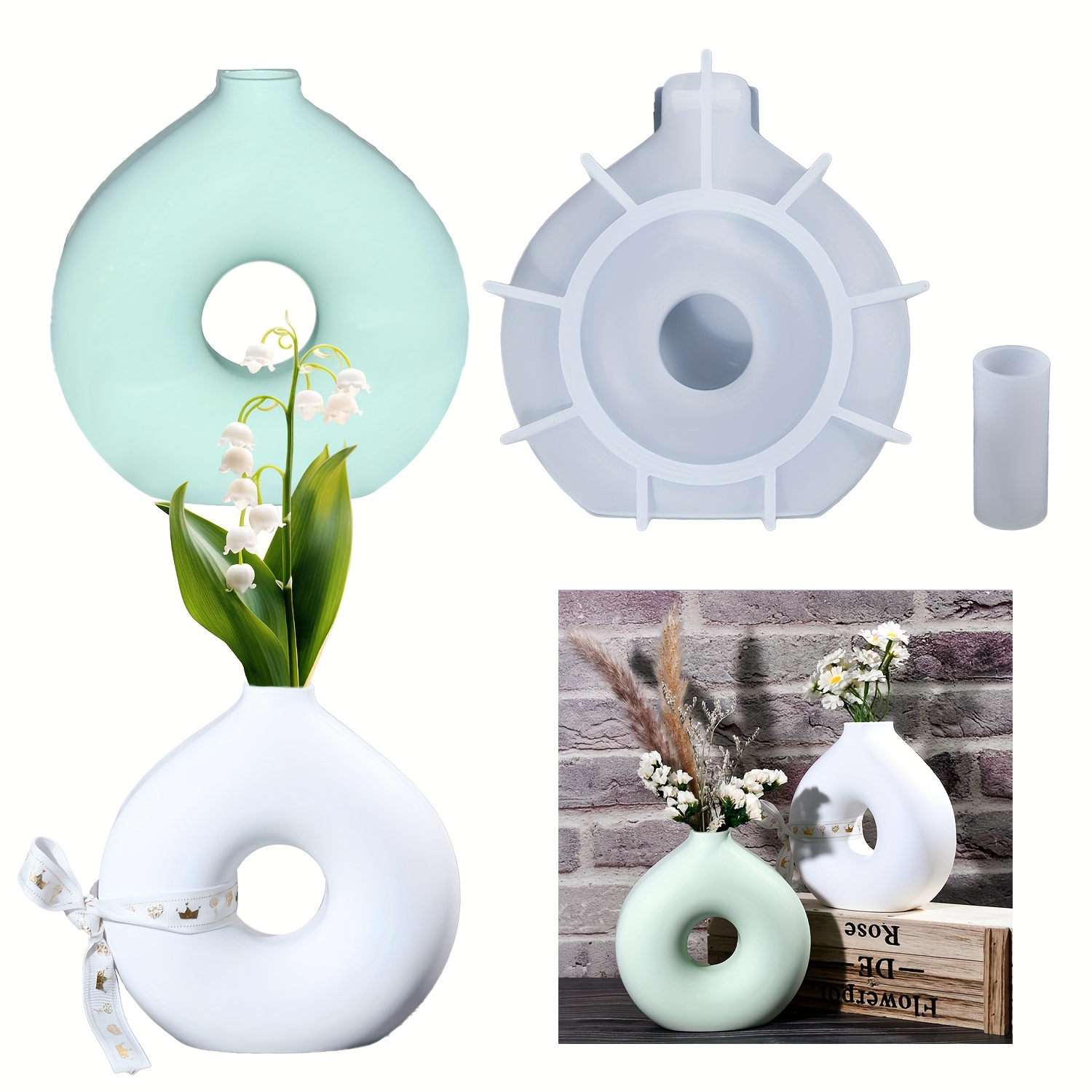 1 DIY Round Vase Silicone Moul - огляд і ціна Resin Art Workshop