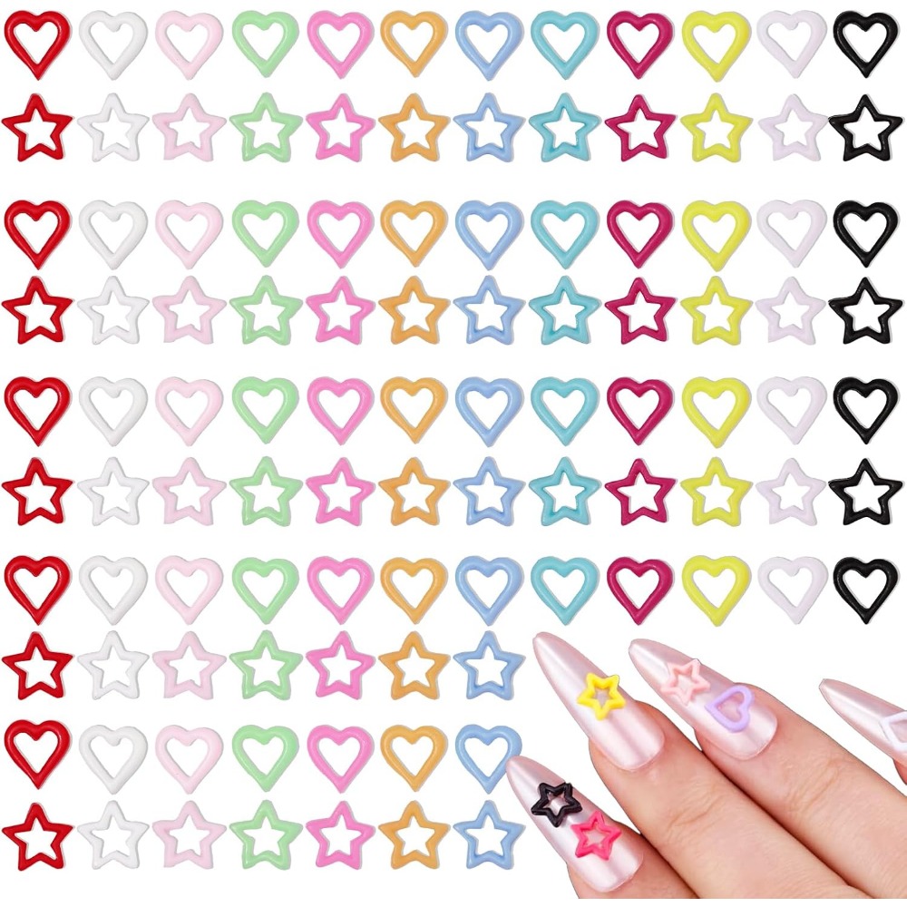 200PCS 3D Heart Star Resin Cha - огляд і ціна Resin Art Craft