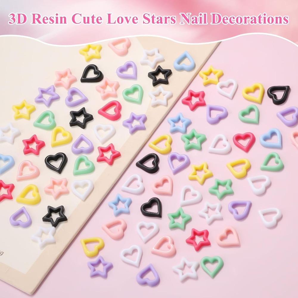 200PCS 3D Heart Star Resin Cha - огляд і ціна Resin Art Craft