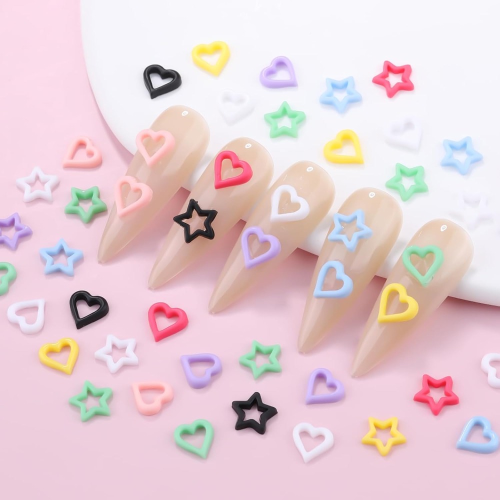 200PCS 3D Heart Star Resin Cha - огляд і ціна Resin Art Craft