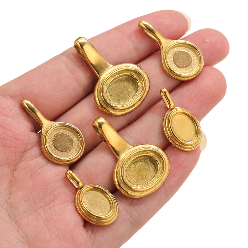 5pcs Stainless Steel Round Ova - огляд і ціна Resin Art Jewelry Kit