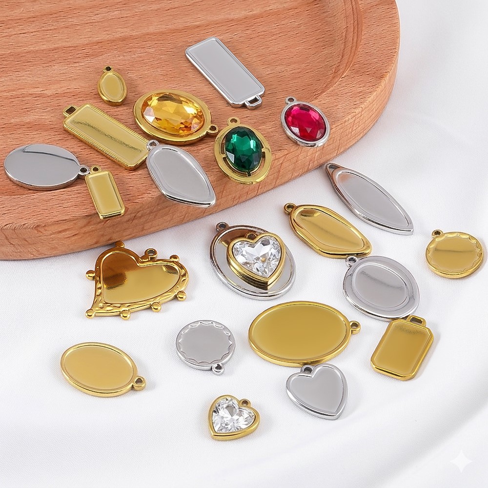 5pcs 1pcs No Fade Stainless Ir - огляд і ціна Bezels Pendant Resin