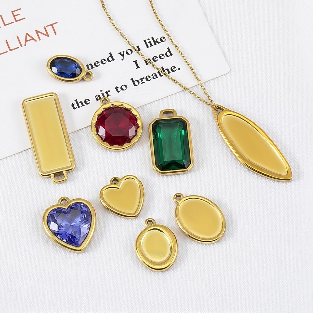 5pcs 1pcs No Fade Stainless Ir - огляд і ціна Bezels Pendant Resin