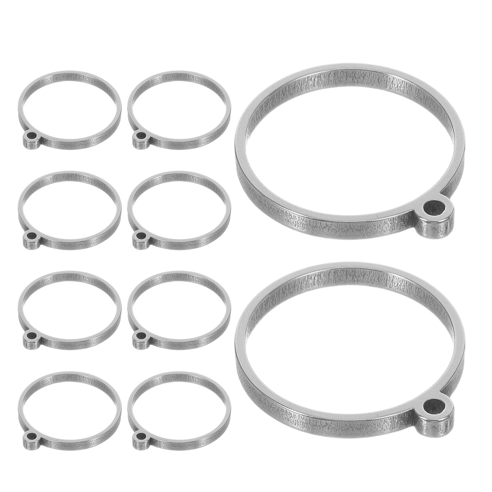 10Pcs Stainless Steel Hollow B - огляд і ціна Bezels Pendant Resin