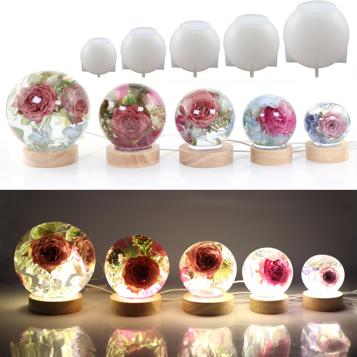 65-120mm Sphere Ball Silicone  - огляд і ціна Resin Art Kit With Molds