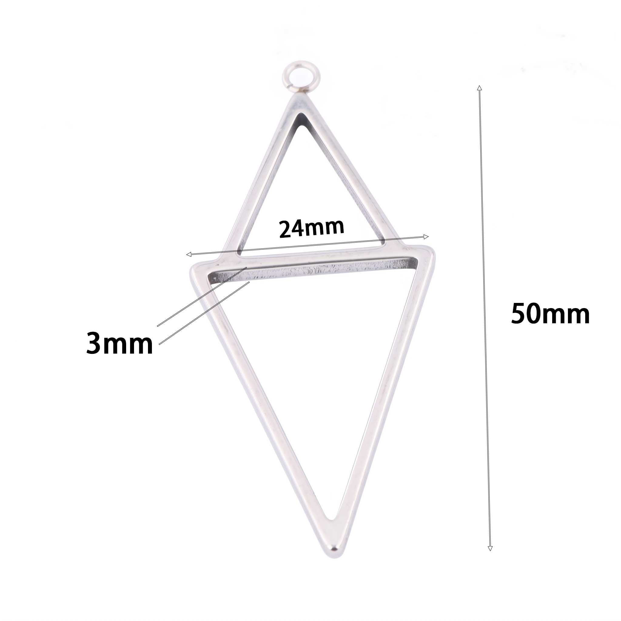 10pcs Square Triangle 3mm Thic - огляд і ціна Bezels Pendant Resin