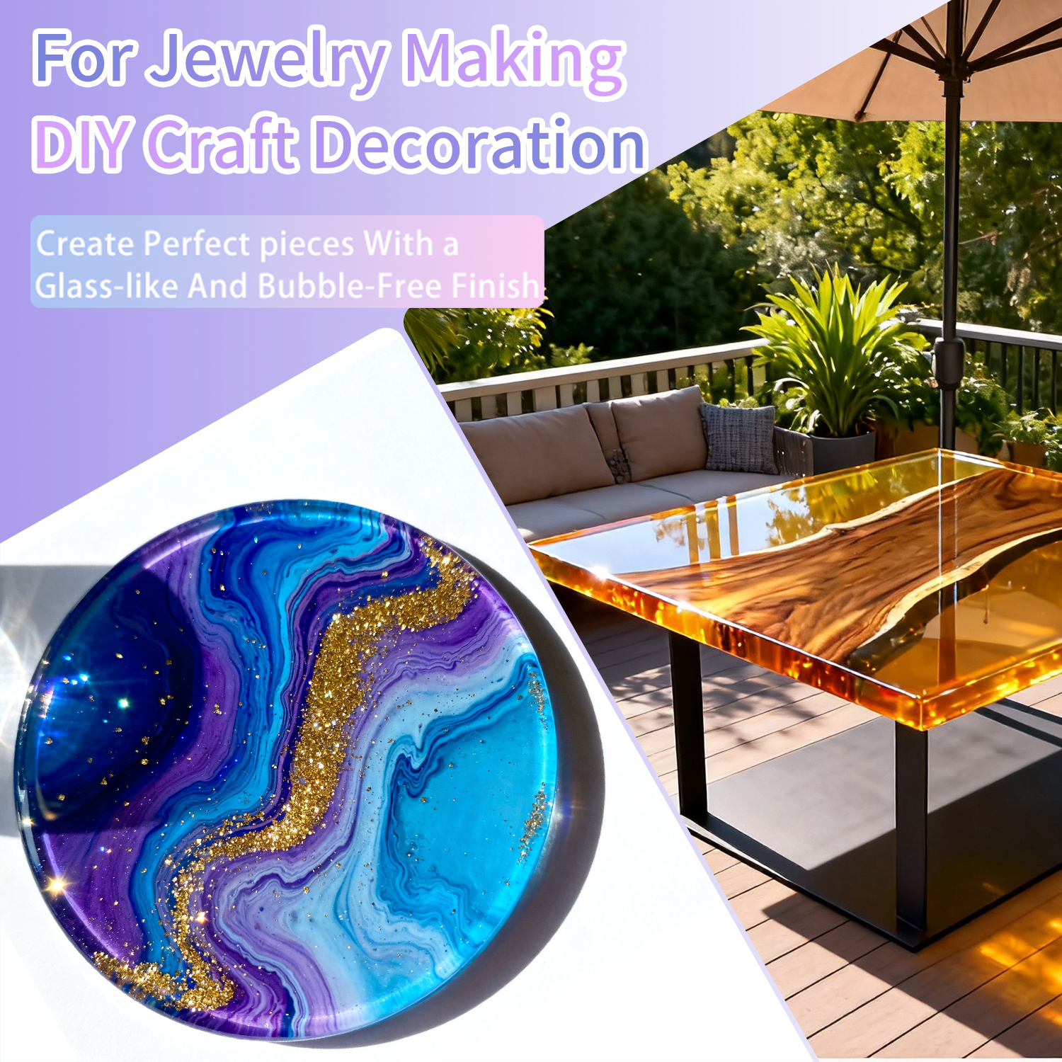 200g UV Resin Crystal Clear Ha - огляд і ціна Resin Art Epoxy