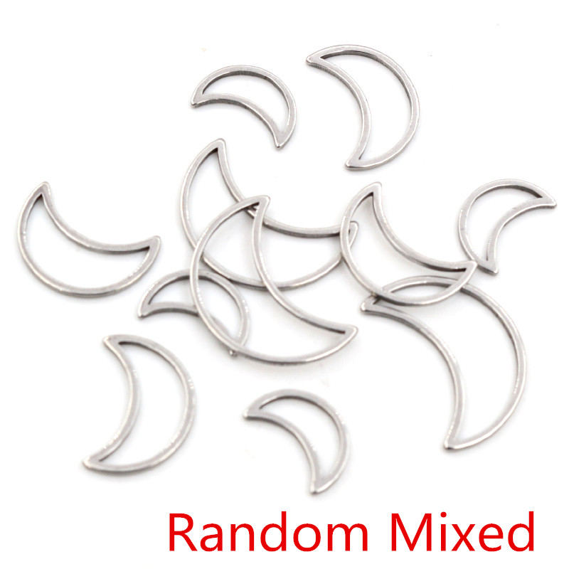 20pcs 3 Size Moon Charm Gold S - огляд і ціна Bezels Pendant Resin
