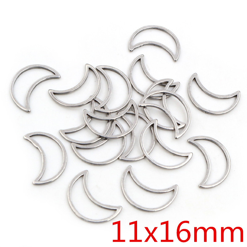 20pcs 3 Size Moon Charm Gold S - огляд і ціна Bezels Pendant Resin