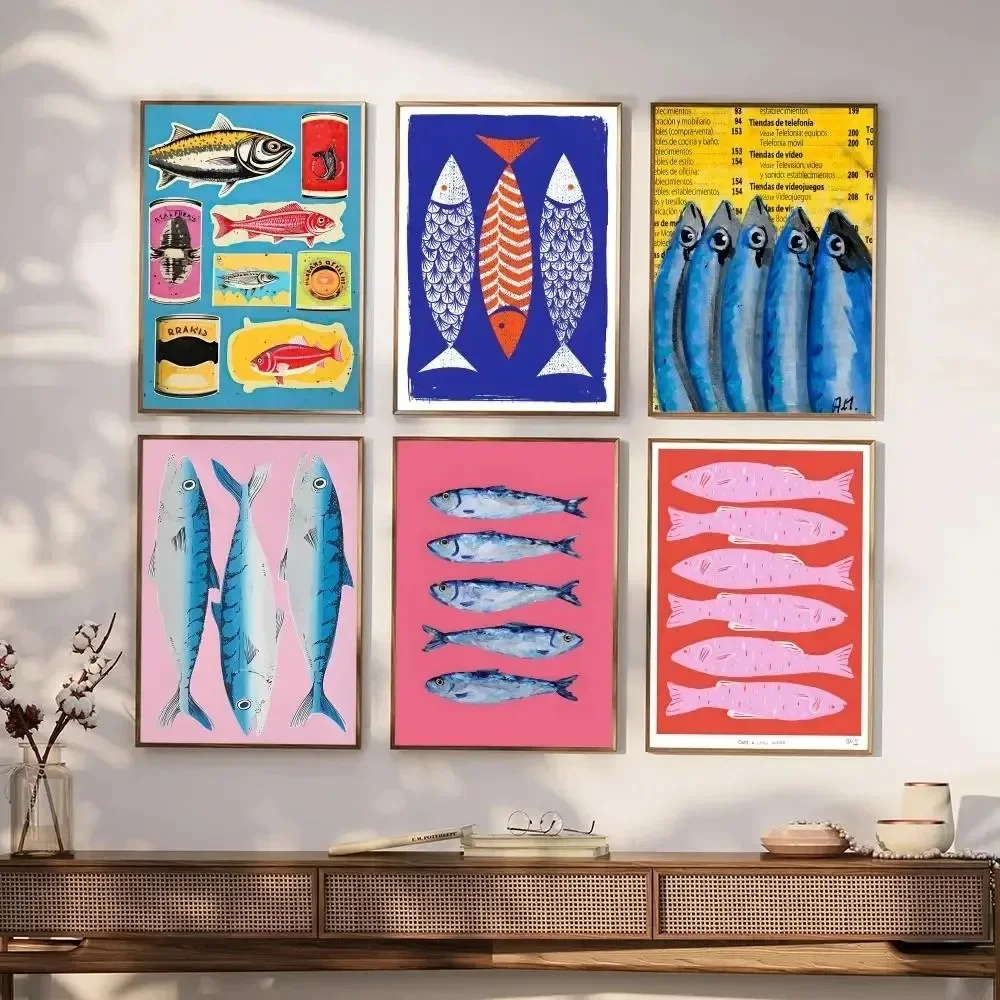 Colorful Sardine Lobster Fish  - огляд і ціна Resin Art Wall