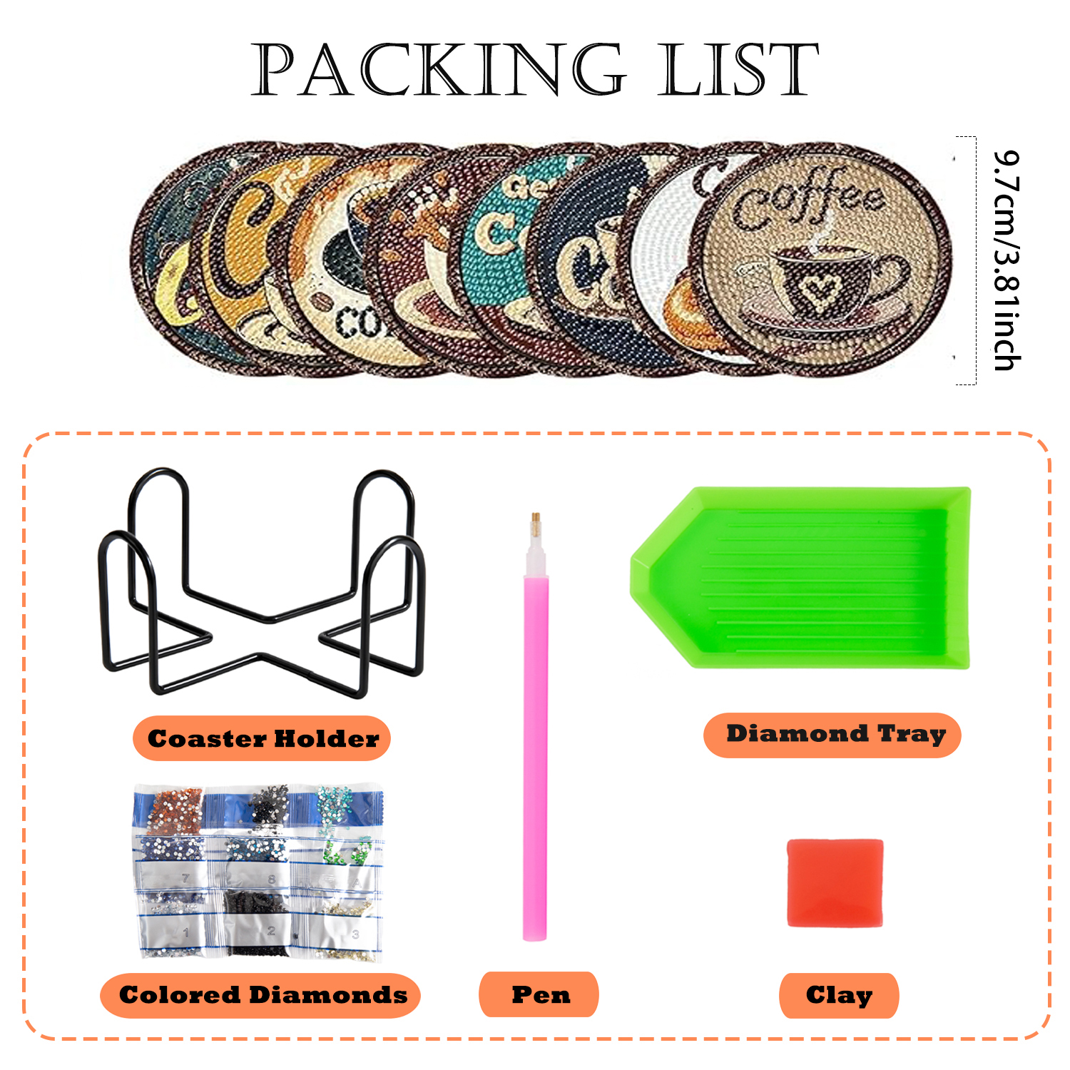 8 Pieces/Set of Diamond Painte - огляд і ціна Resin Art Craft