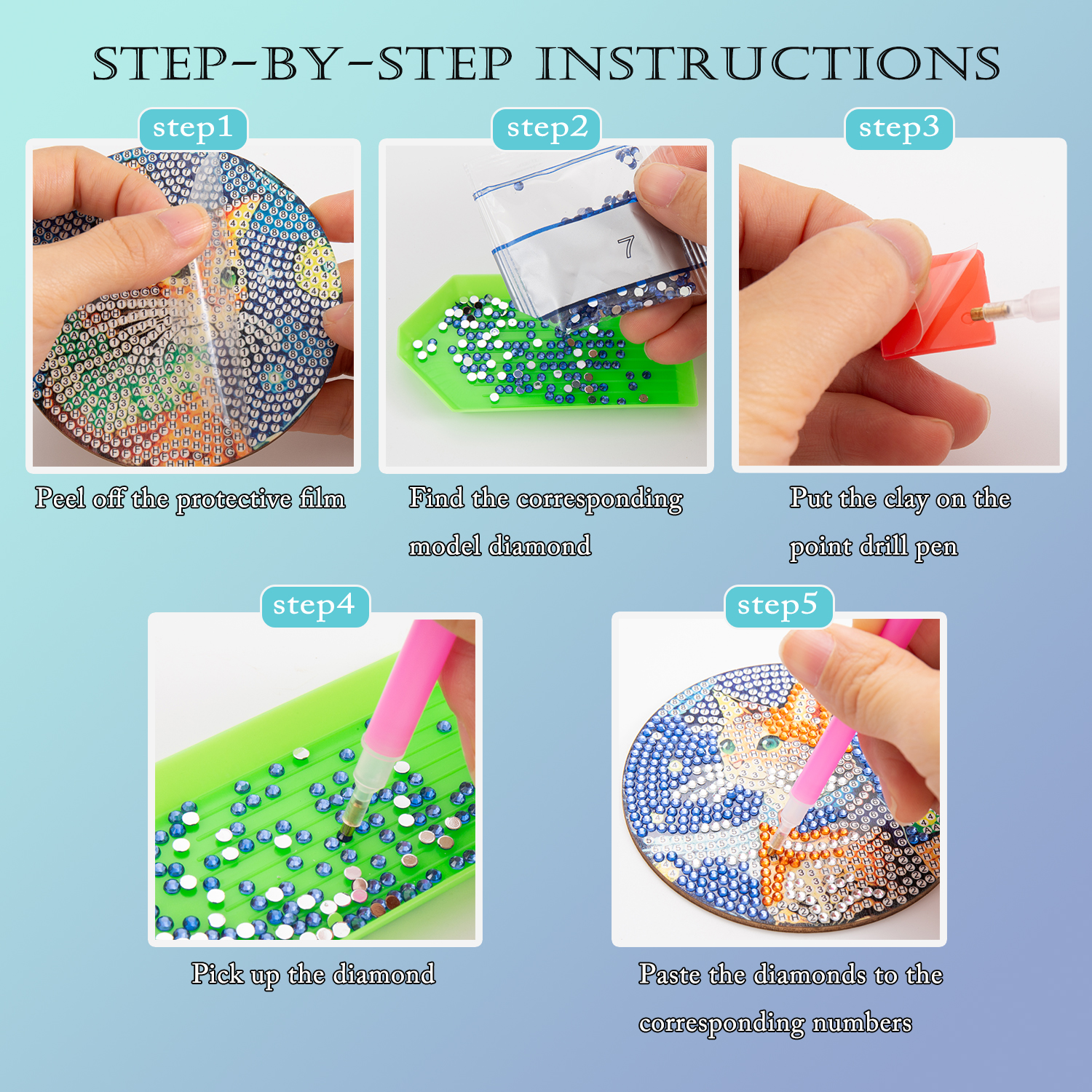 8 Pieces/Set of Diamond Painte - огляд і ціна Resin Art Craft