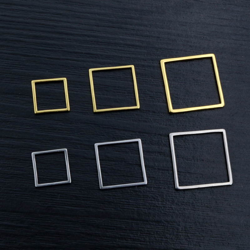 20pcs 3 Size Square Charm Gold - огляд і ціна Bezels Pendant Resin