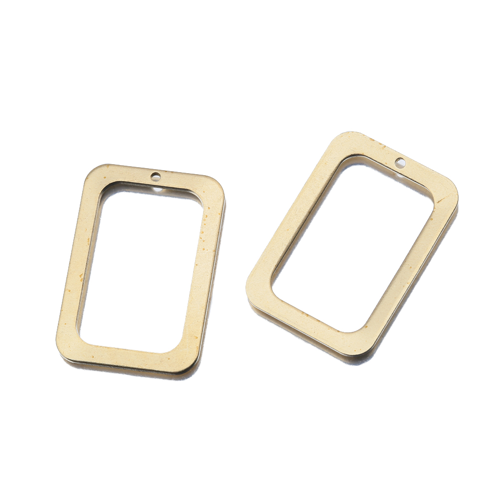 10Pcs Raw Brass Rectangle Holl - огляд і ціна Bezels Pendant Resin