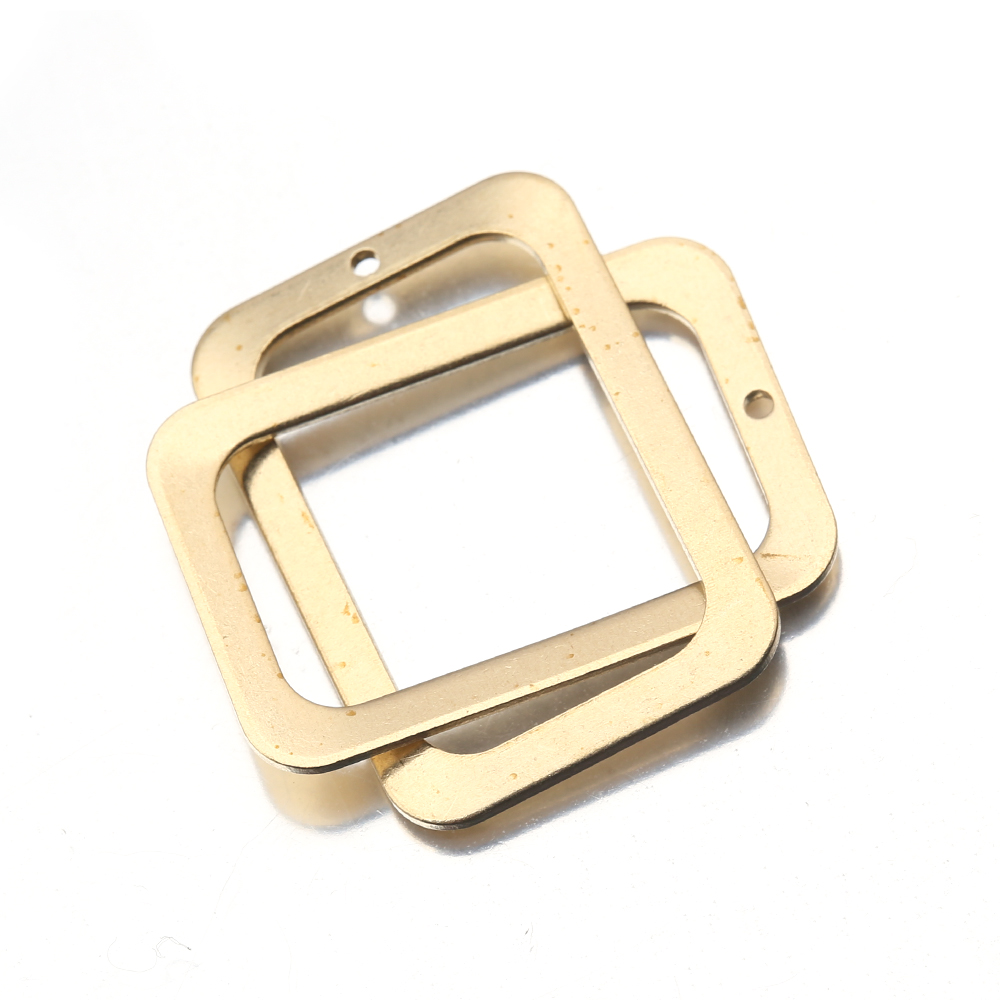 10Pcs Raw Brass Rectangle Holl - огляд і ціна Bezels Pendant Resin