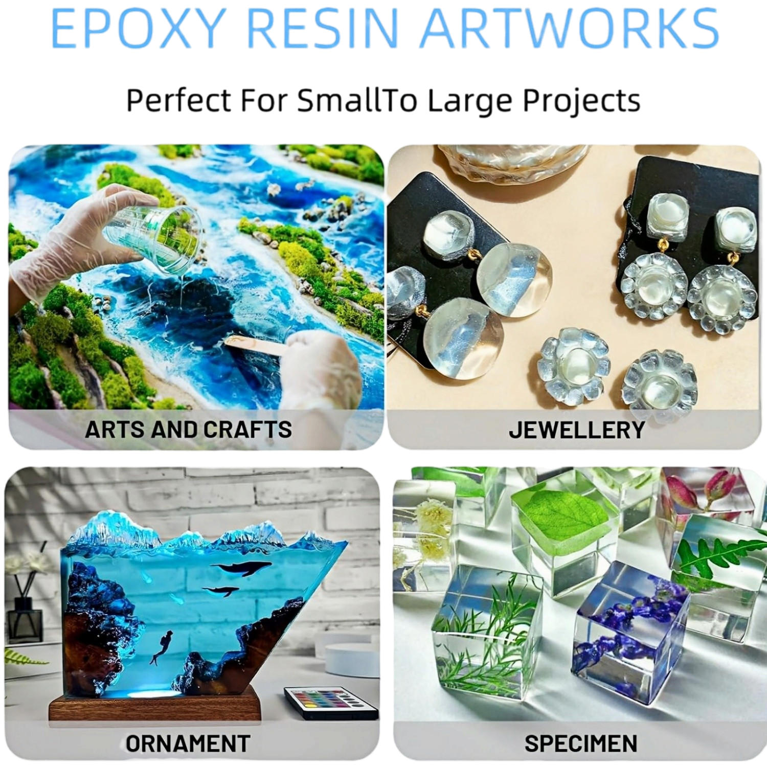 16.9oz Clear Epoxy Resin Kit C - огляд і ціна Resin Art Epoxy