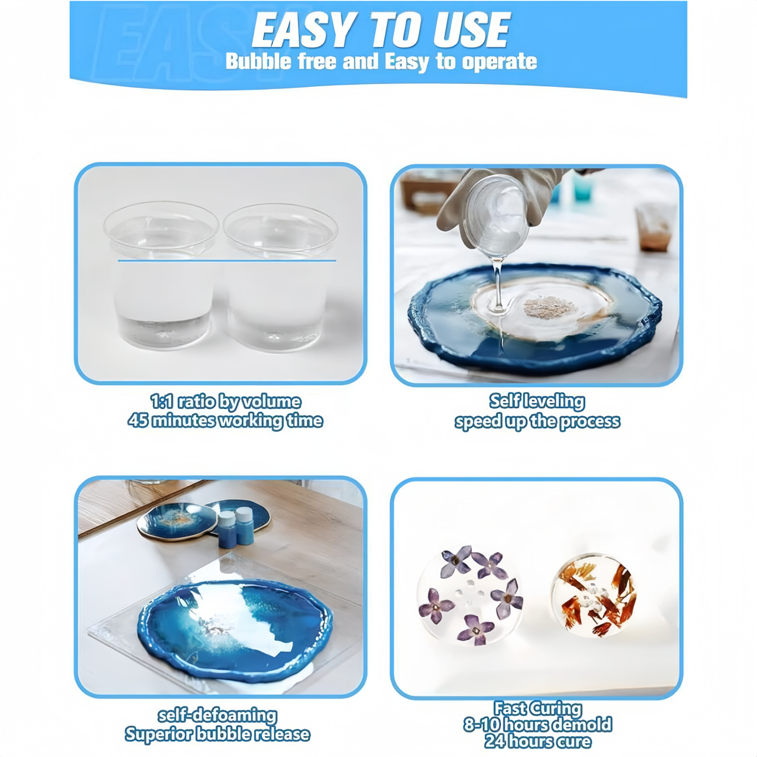 16.9oz Clear Epoxy Resin Kit C - огляд і ціна Resin Art Epoxy