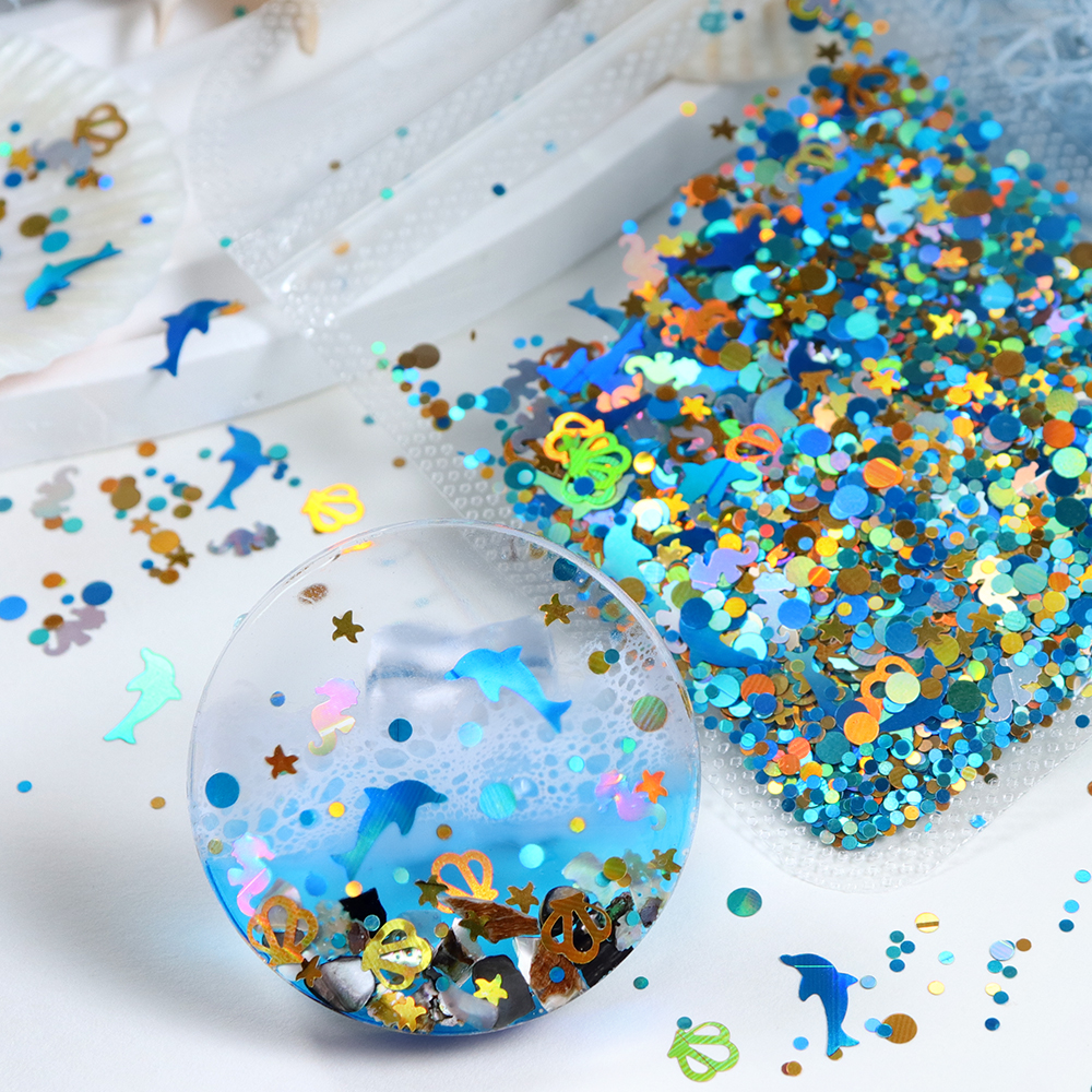 Dolphins Seahorses Glitter For - огляд і ціна Resin Art Workshop