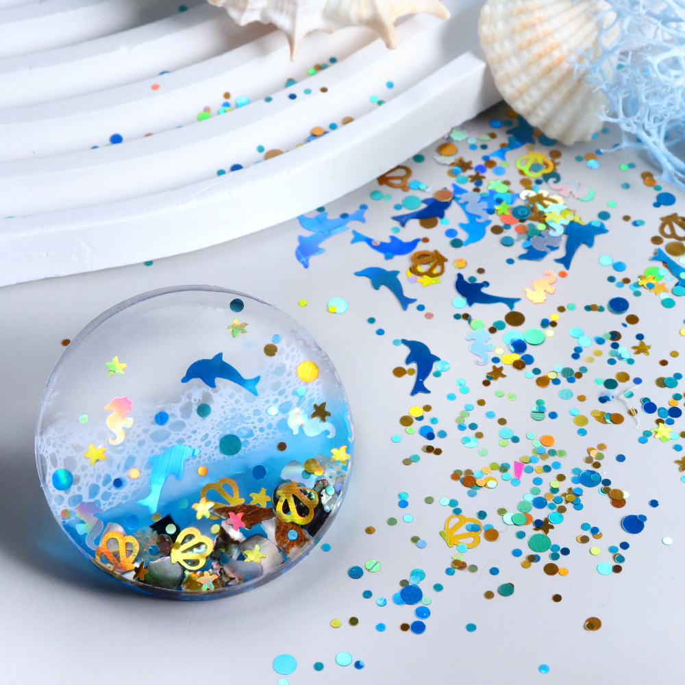 Dolphins Seahorses Glitter For - огляд і ціна Resin Art Workshop