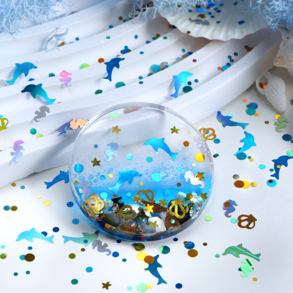 Dolphins Seahorses Glitter For - огляд і ціна Resin Art Workshop
