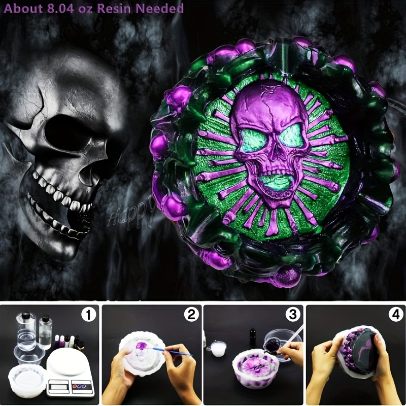 Ashtray mold, skull DIY craft  - огляд і ціна Resin Art Kit With Molds