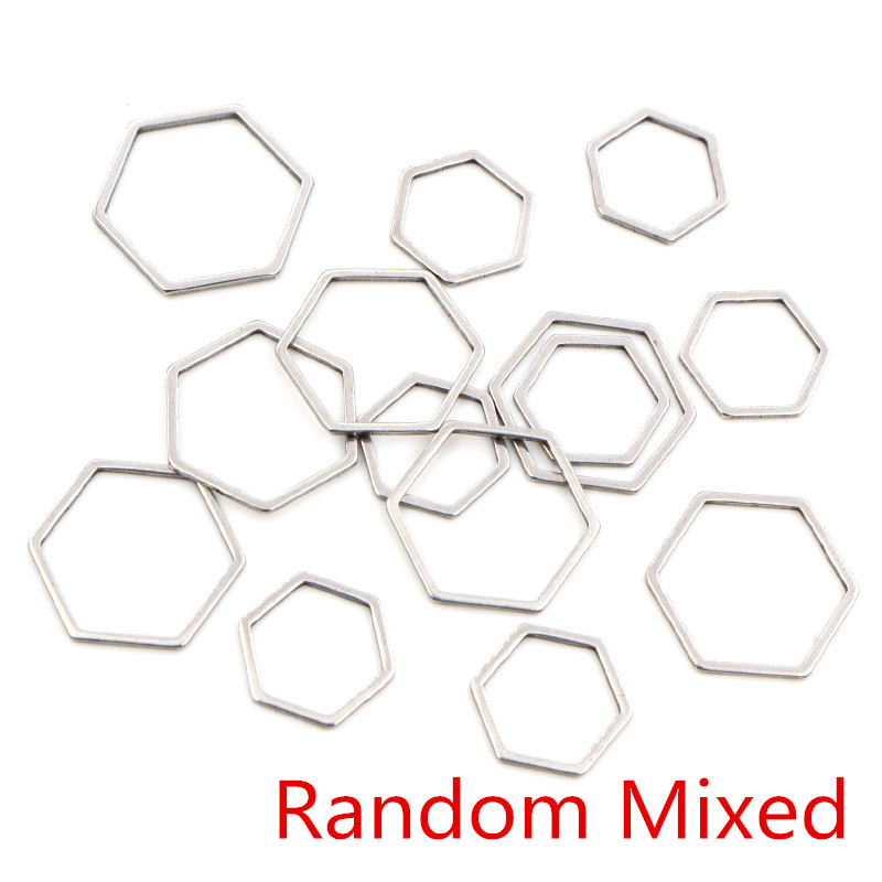 20pcs 3 Size Polygon Charm Gol - огляд і ціна Bezels Pendant Resin