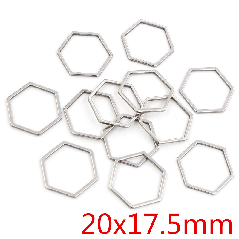 20pcs 3 Size Polygon Charm Gol - огляд і ціна Bezels Pendant Resin