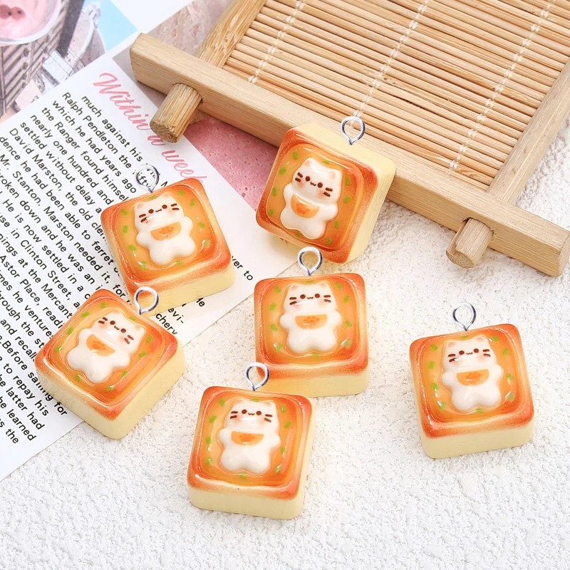 10Pcs Kawaii Cat Toast Bread R - огляд і ціна Resin Art Jewelry Kit