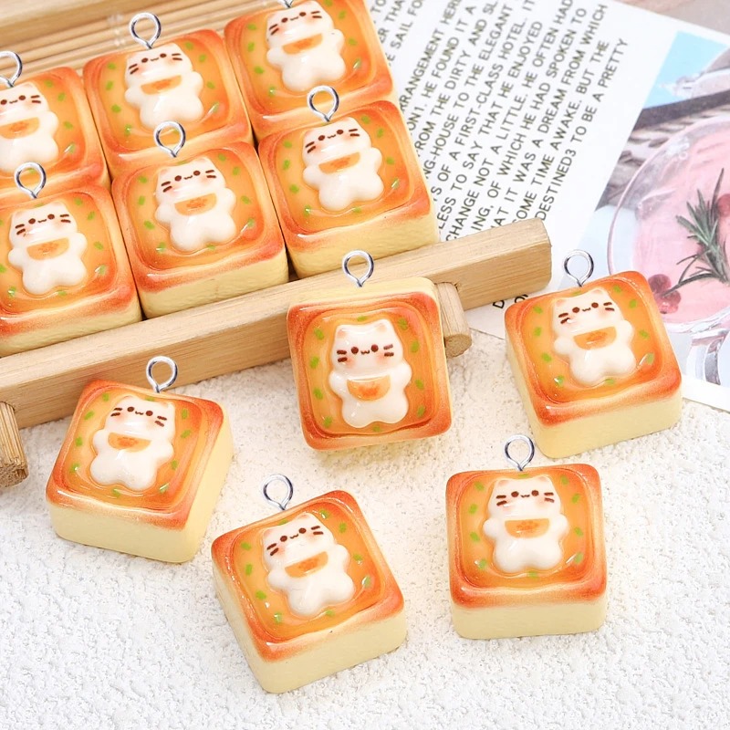 10Pcs Kawaii Cat Toast Bread R - огляд і ціна Resin Art Jewelry Kit