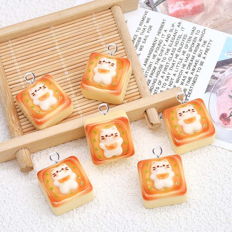 10Pcs Kawaii Cat Toast Bread R - огляд і ціна Resin Art Jewelry Kit