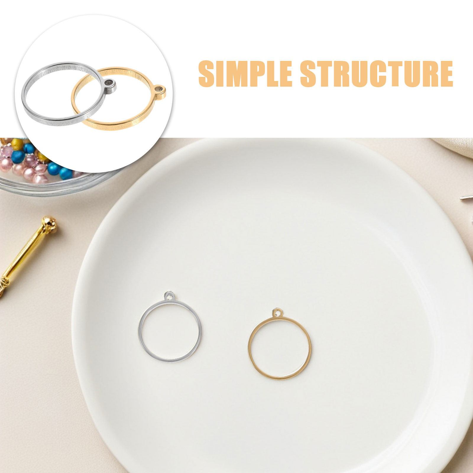 20Pcs Stainless Steel Hollow F - огляд і ціна Bezels Pendant Resin