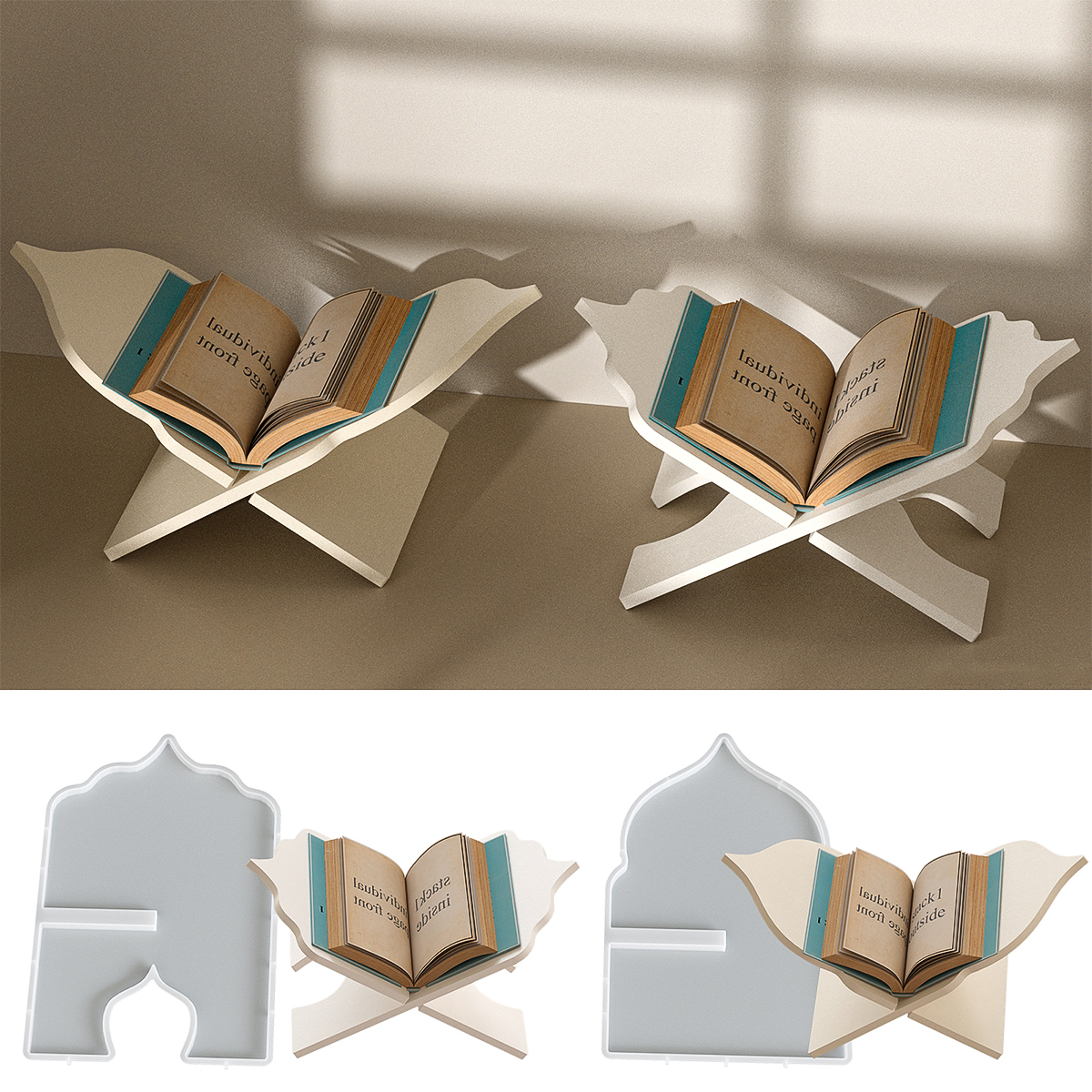 DIY Folding Book Stand Silicon - огляд і ціна Resin Art Quran Set