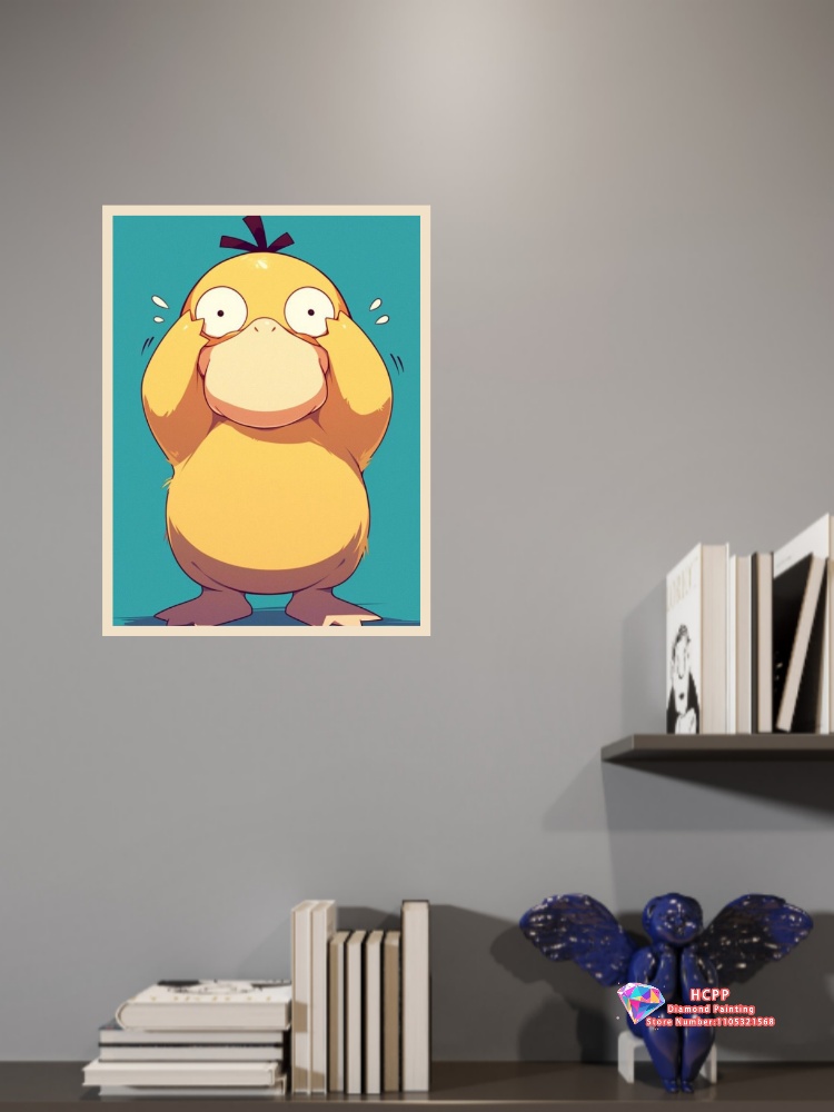 1pc frameless Psyduck Cartoon  - огляд і ціна Resin Art Wall