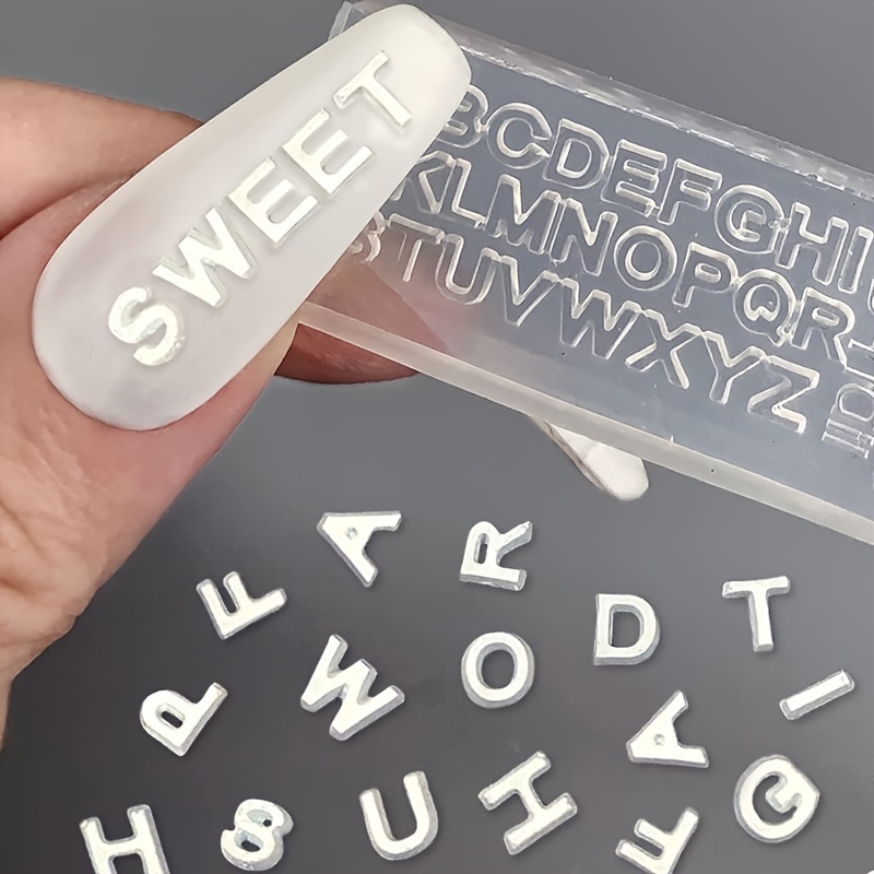 2026 3D Letter Nail Silicone M - огляд і ціна Resin Art Zone