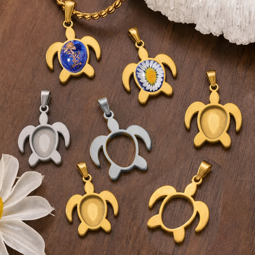 5pcs Stainless Steel Turtle Pe - огляд і ціна Resin Art Jewelry Kit