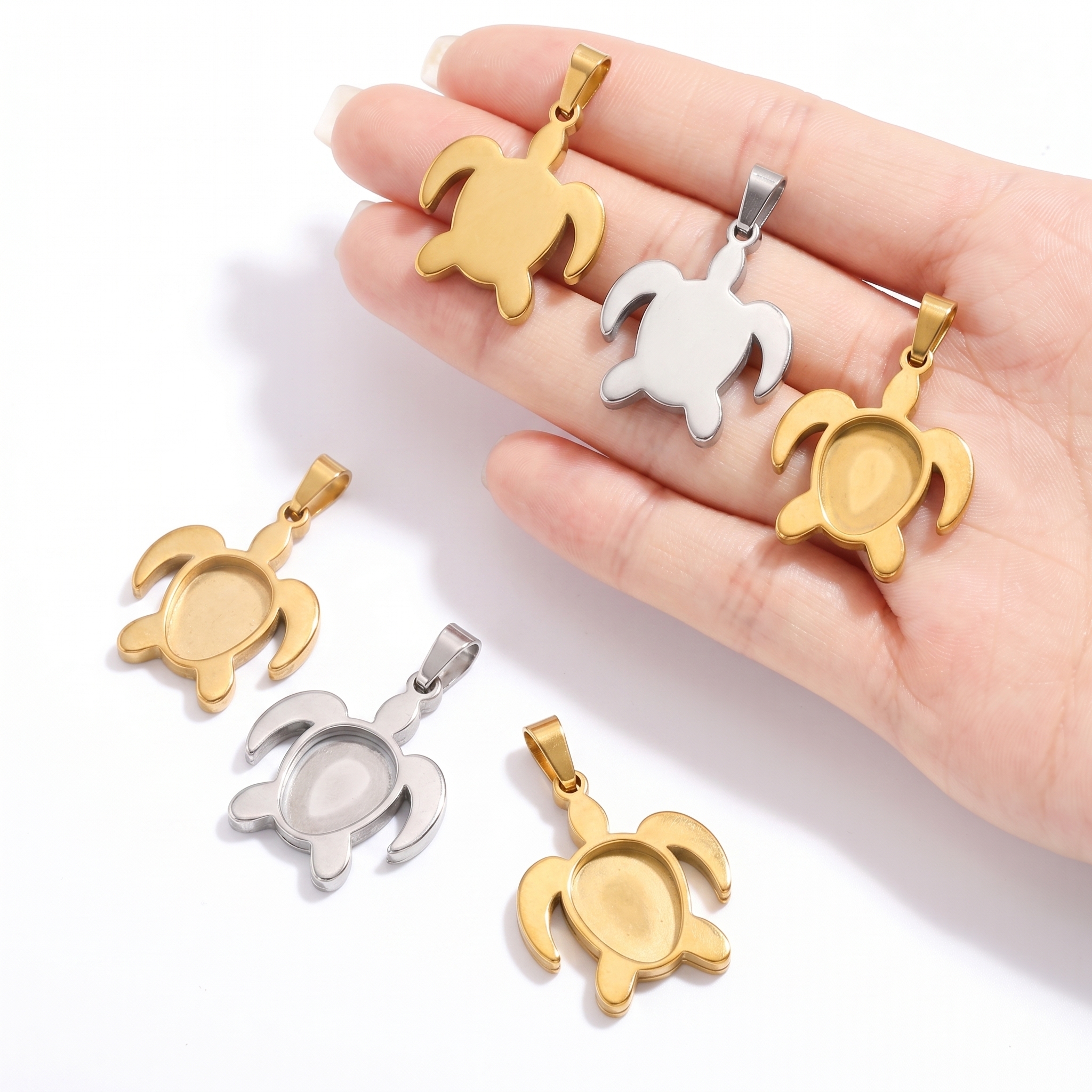 5pcs Stainless Steel Turtle Pe - огляд і ціна Resin Art Jewelry Kit