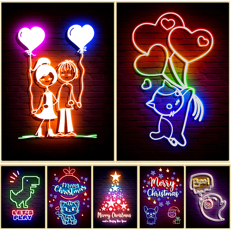 Neon Art Boy Girl Love Balloon - огляд і ціна Resin Art Zone