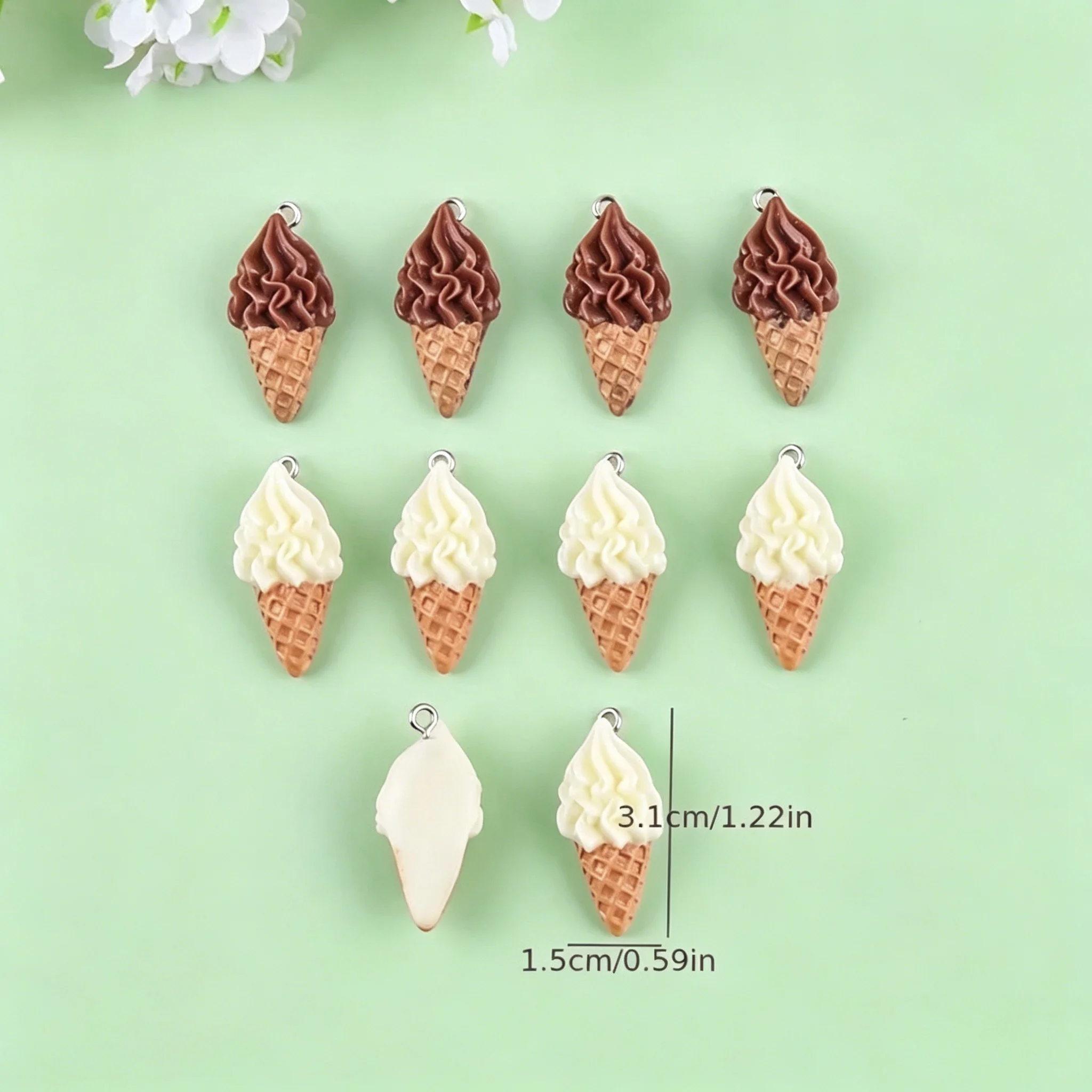 10Pcs Bulk Cute Ice Cream Resi - огляд і ціна Resin Art Jewelry Kit